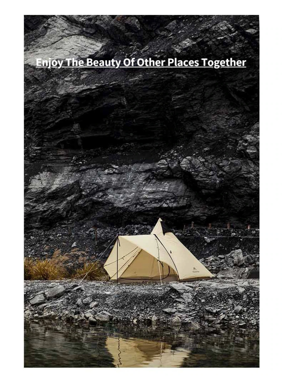 Cheap Goat Tents Luxury Waterproof Polyester Large Tents With Tarp Camping Spire Yurt High Quality Indian Pyramid Black Tent   